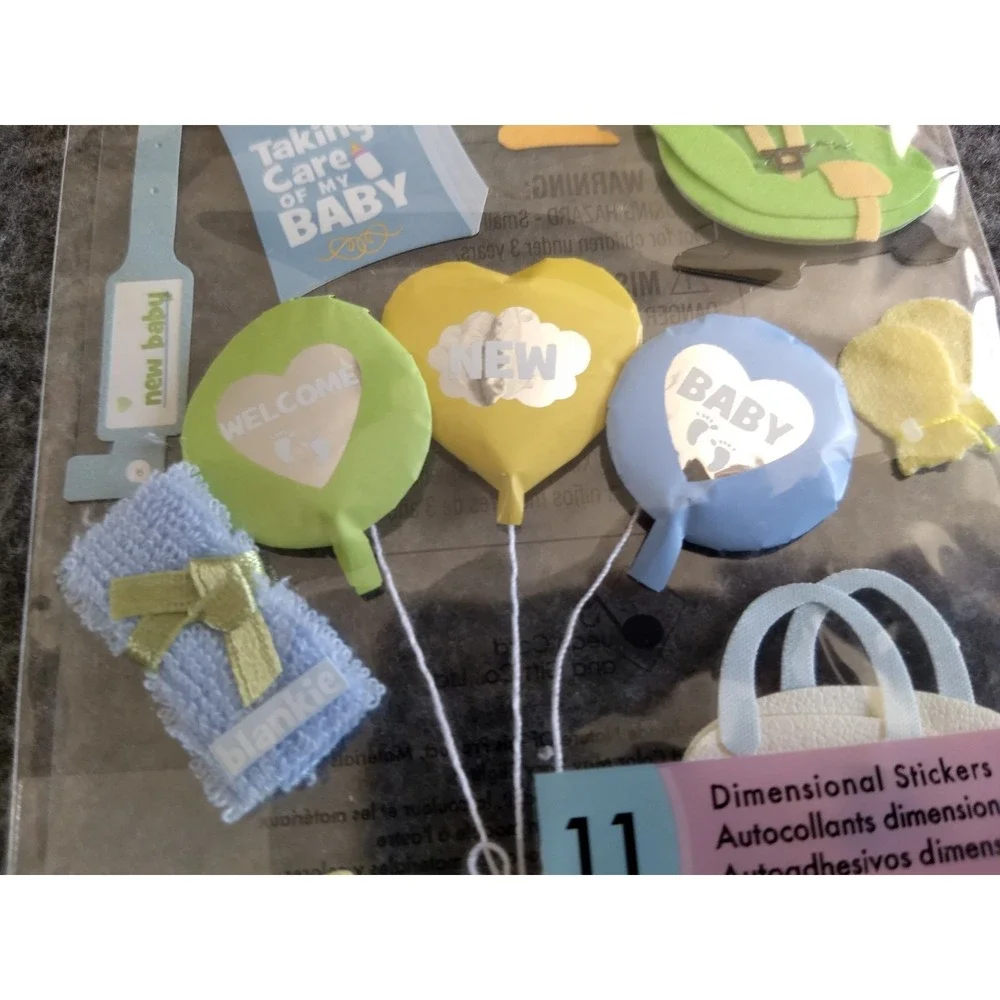 Jolees Boutique & Sandylion Scrapbooking Stickers Pregnancy‎ Baby Lot  of 4 NEW